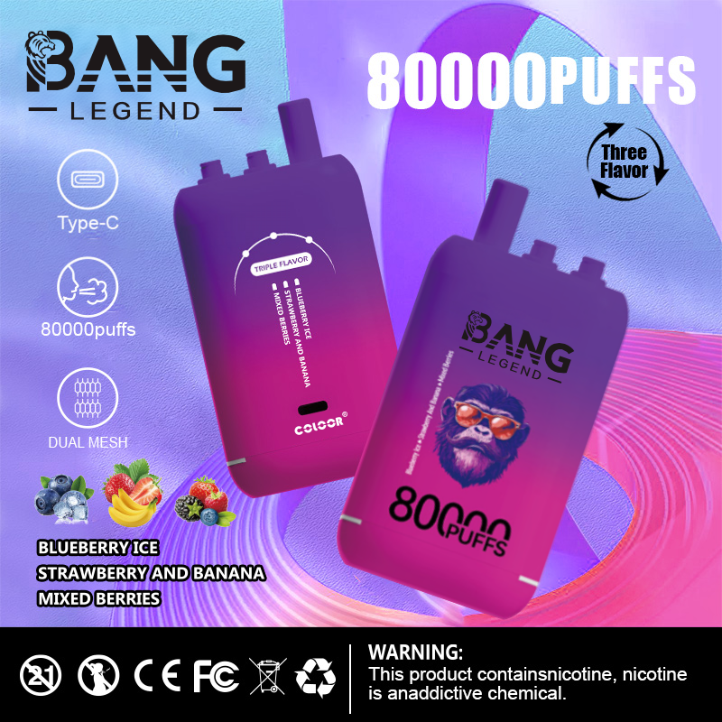 High Quality Bang 80K DSK056 Factory Supply Type C Nicotine 0% 2% 3% 5% Percent - Image 5