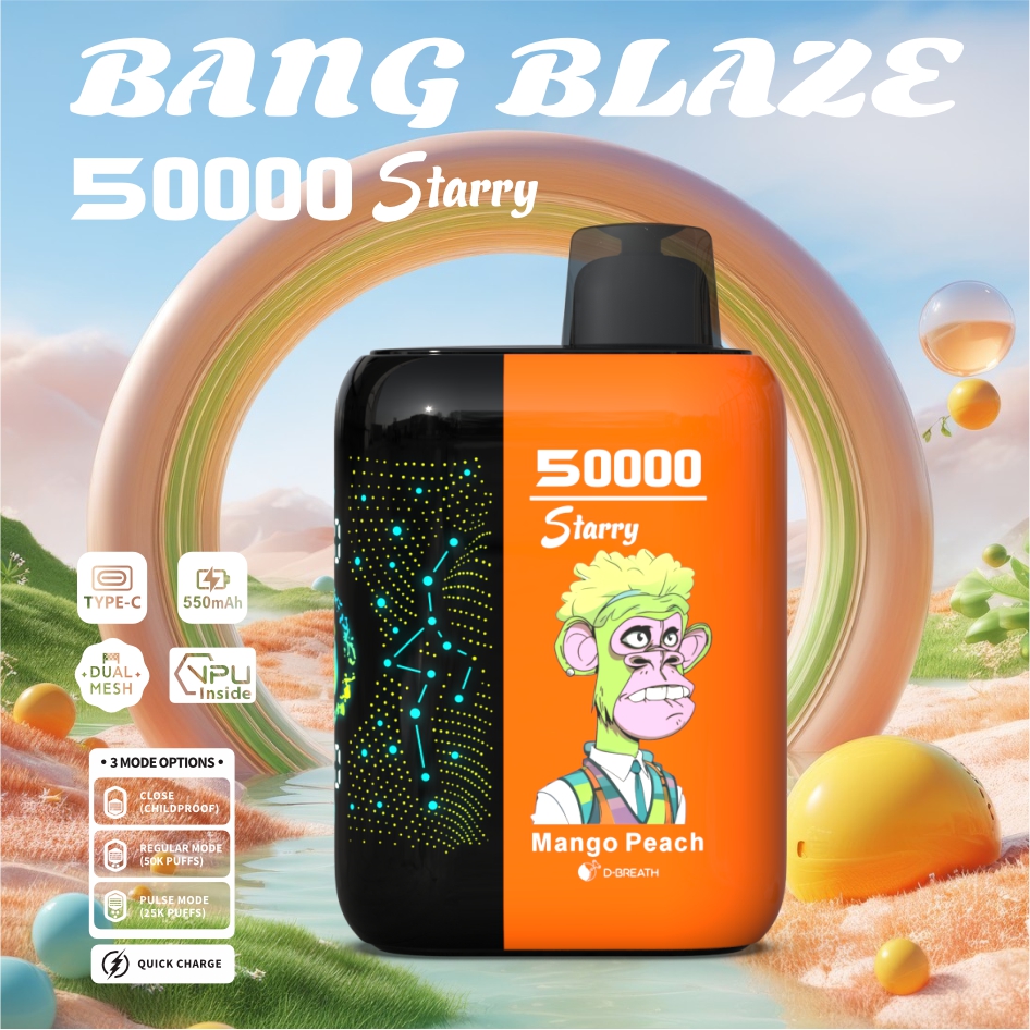 High Quality BANG BLAZE 50000 DSK053 Factory Supply TYPE C Nicotine 0% 2% 3% 5%