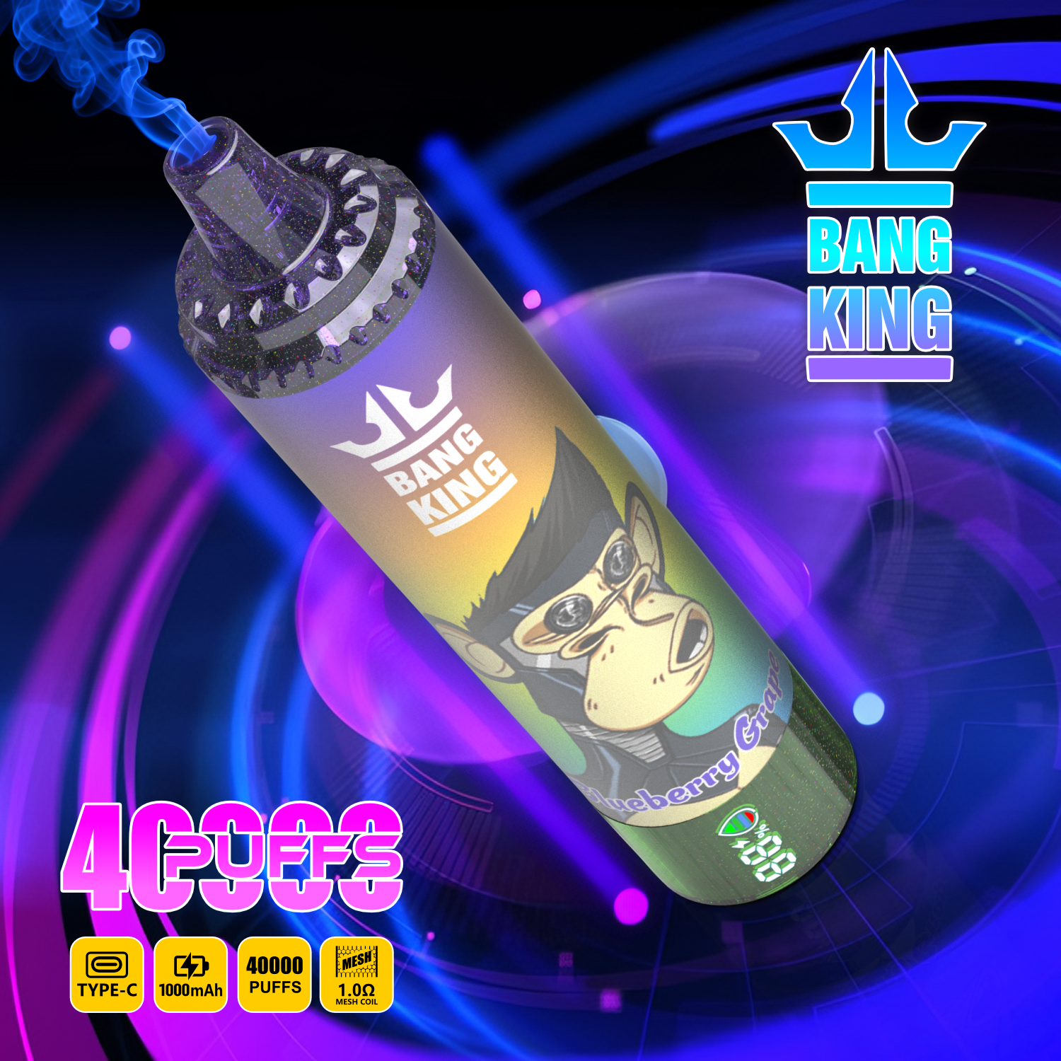 High Quality Bang 40000 DSK059 Wholesale Factory Supply TYPE C Nicotine 0% 2% 3% 5% Percent - Image 11