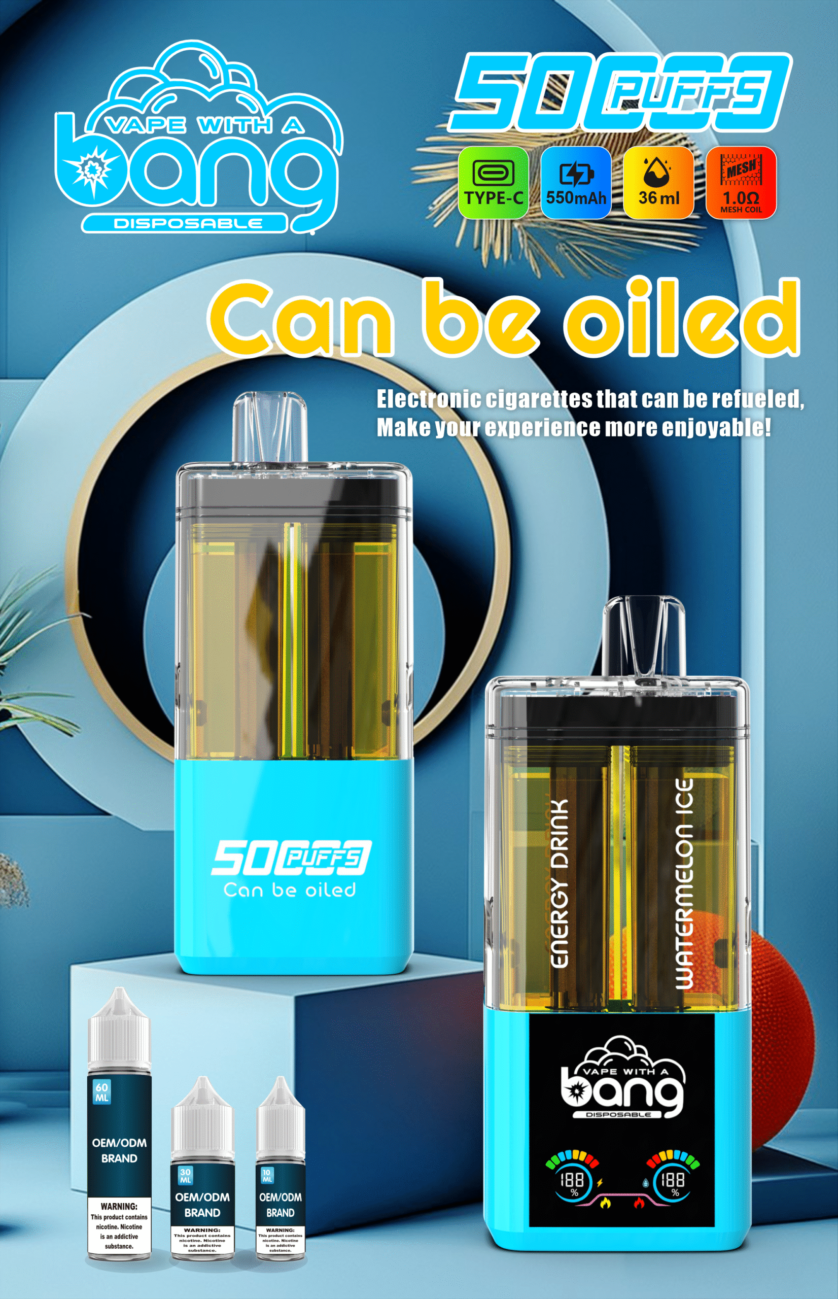 BANG B50K Puffs 12 flavoes 0% 2% 3% 5% Nicotine Disposable Vape - Image 2