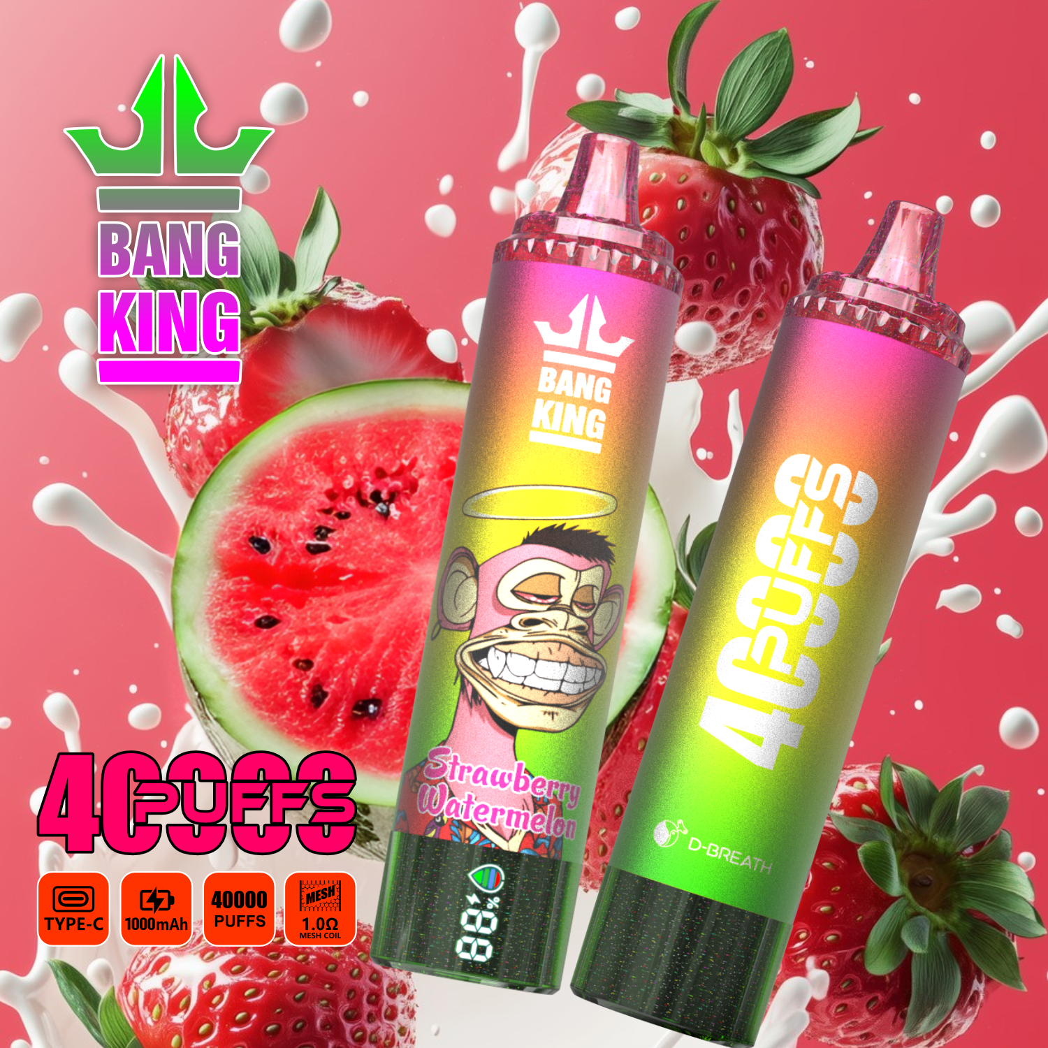 High Quality Bang 40000 DSK059 Wholesale Factory Supply TYPE C Nicotine 0% 2% 3% 5% Percent - Image 3