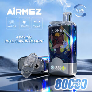 Airmez Fox 2 in 1 80000 Puffs – Double Taste, Endless Puffs.