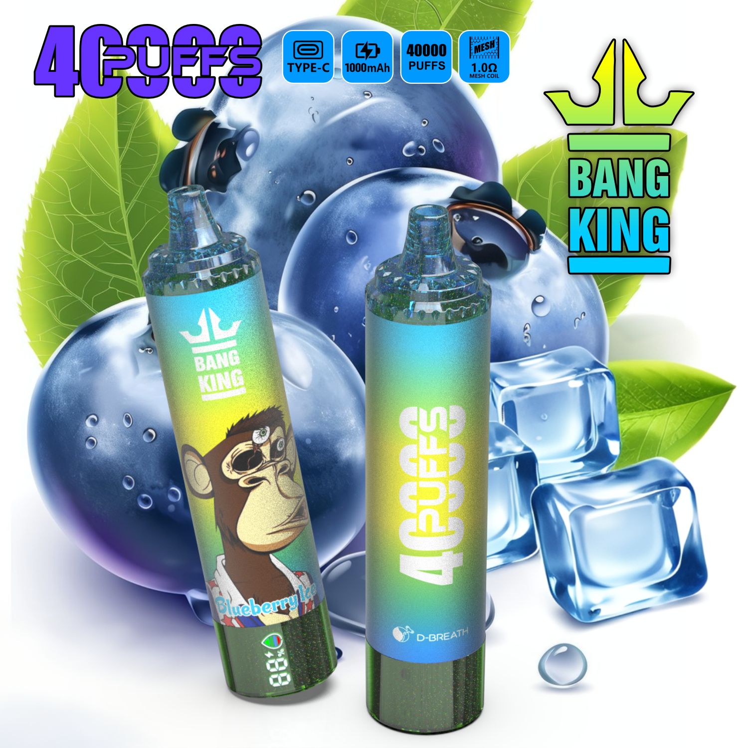High Quality Bang 40000 DSK059 Wholesale Factory Supply TYPE C Nicotine 0% 2% 3% 5% Percent - Image 4