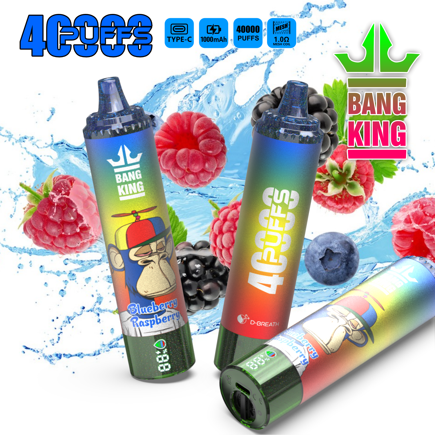 High Quality Bang 40000 DSK059 Wholesale Factory Supply TYPE C Nicotine 0% 2% 3% 5% Percent - Image 5