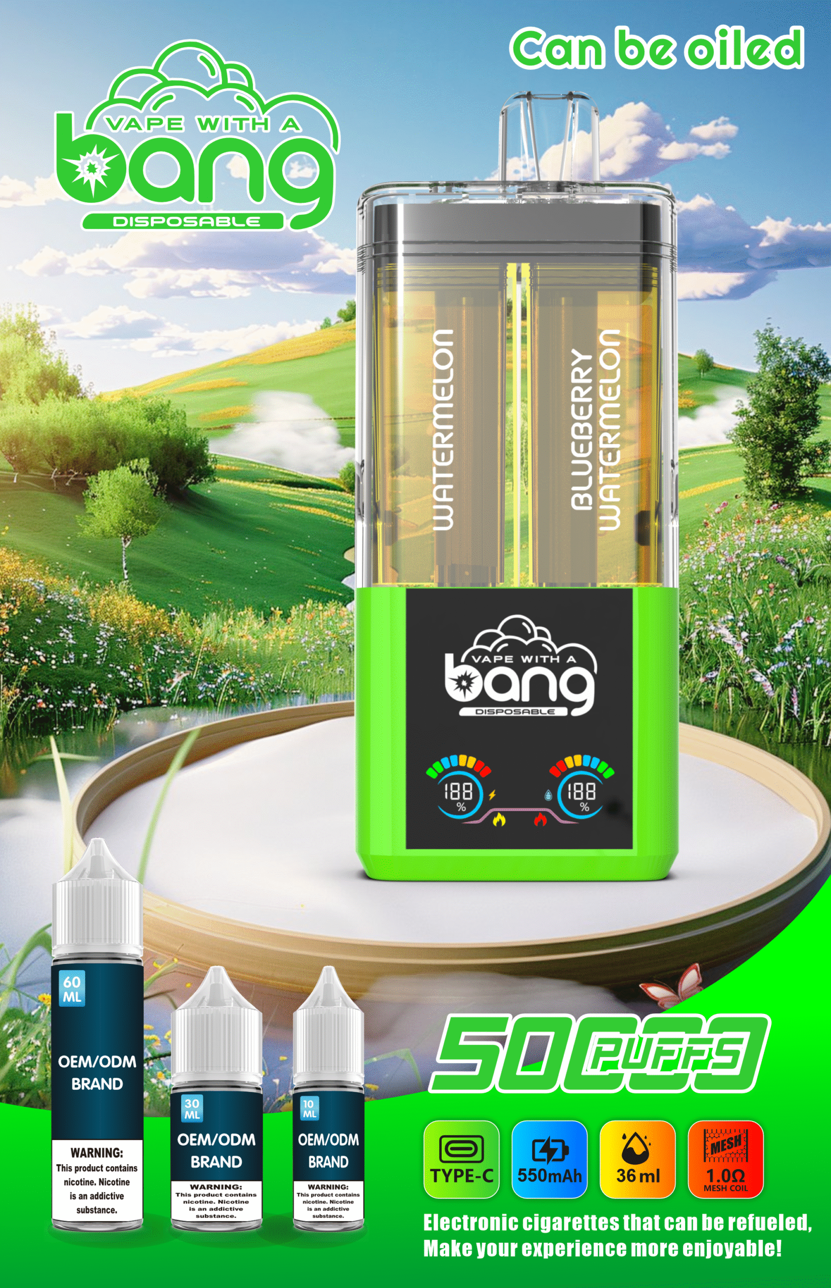 BANG B50K Puffs 12 flavoes 0% 2% 3% 5% Nicotine Disposable Vape - Image 9