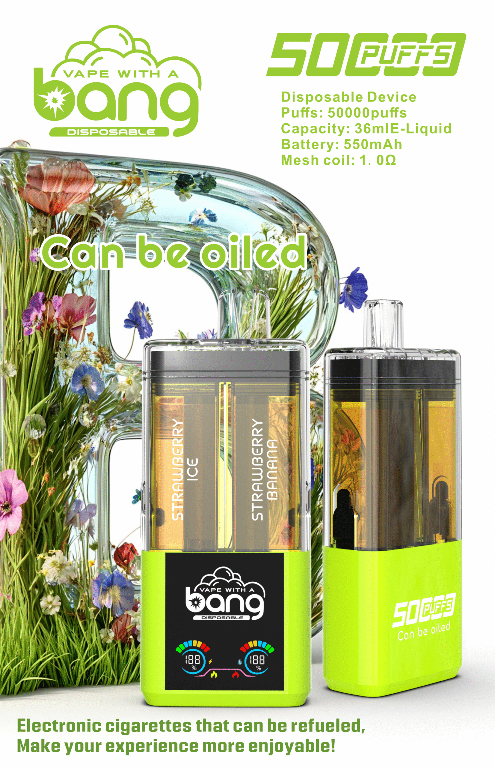 BANG B50K Puffs 12 flavoes 0% 2% 3% 5% Nicotine Disposable Vape - Image 7