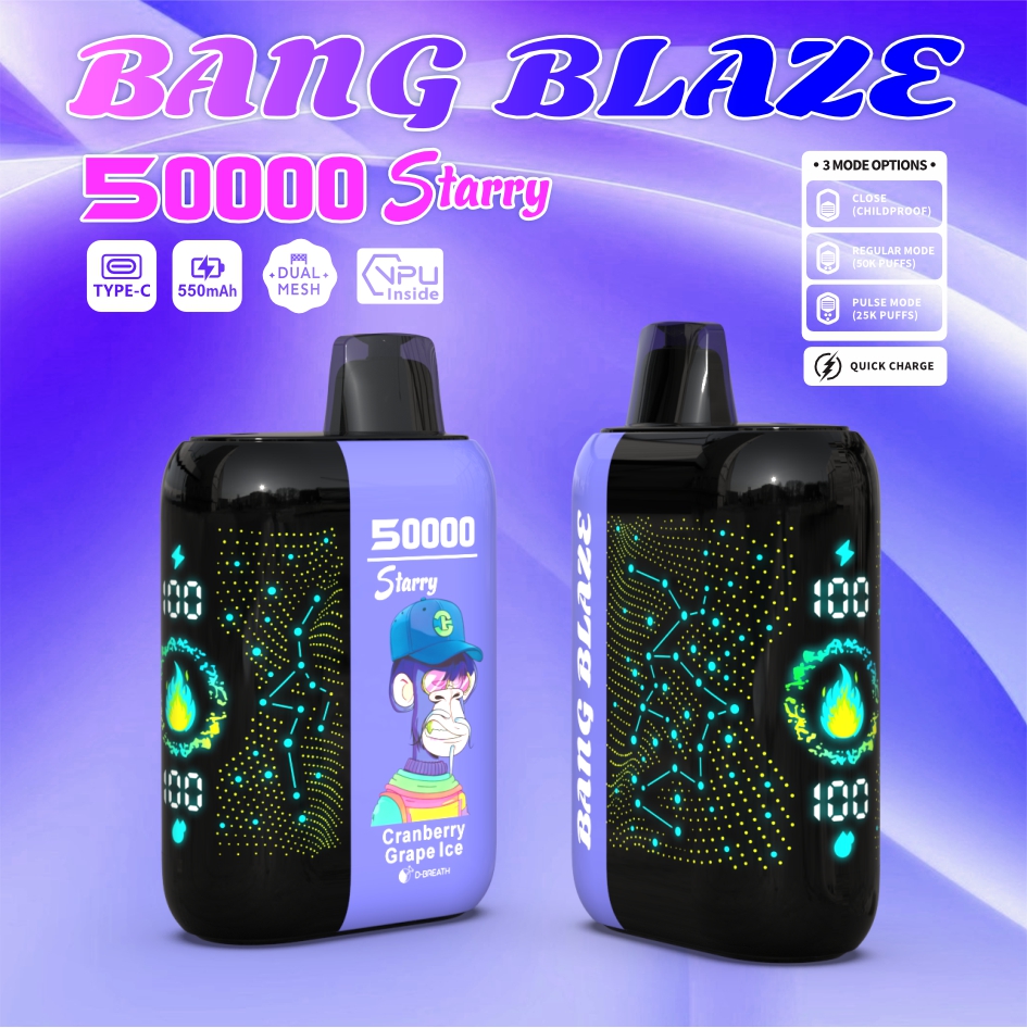 High Quality BANG BLAZE 50000 DSK053 Factory Supply TYPE C Nicotine 0% 2% 3% 5% - Image 6