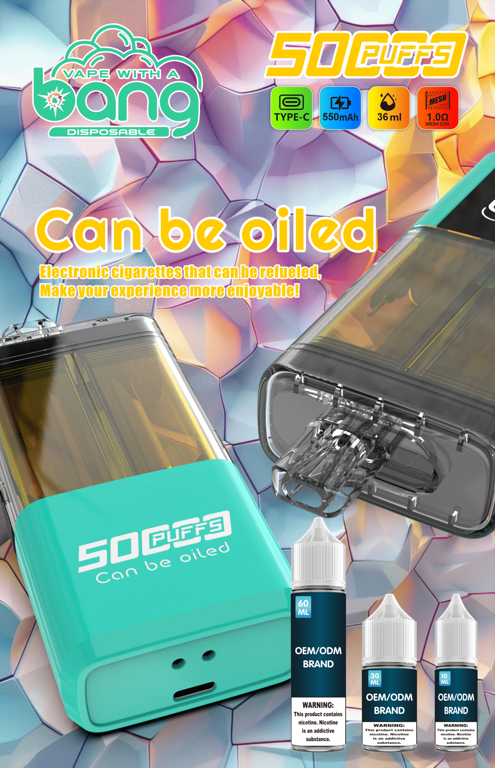 BANG B50K Puffs 12 flavoes 0% 2% 3% 5% Nicotine Disposable Vape - Image 6