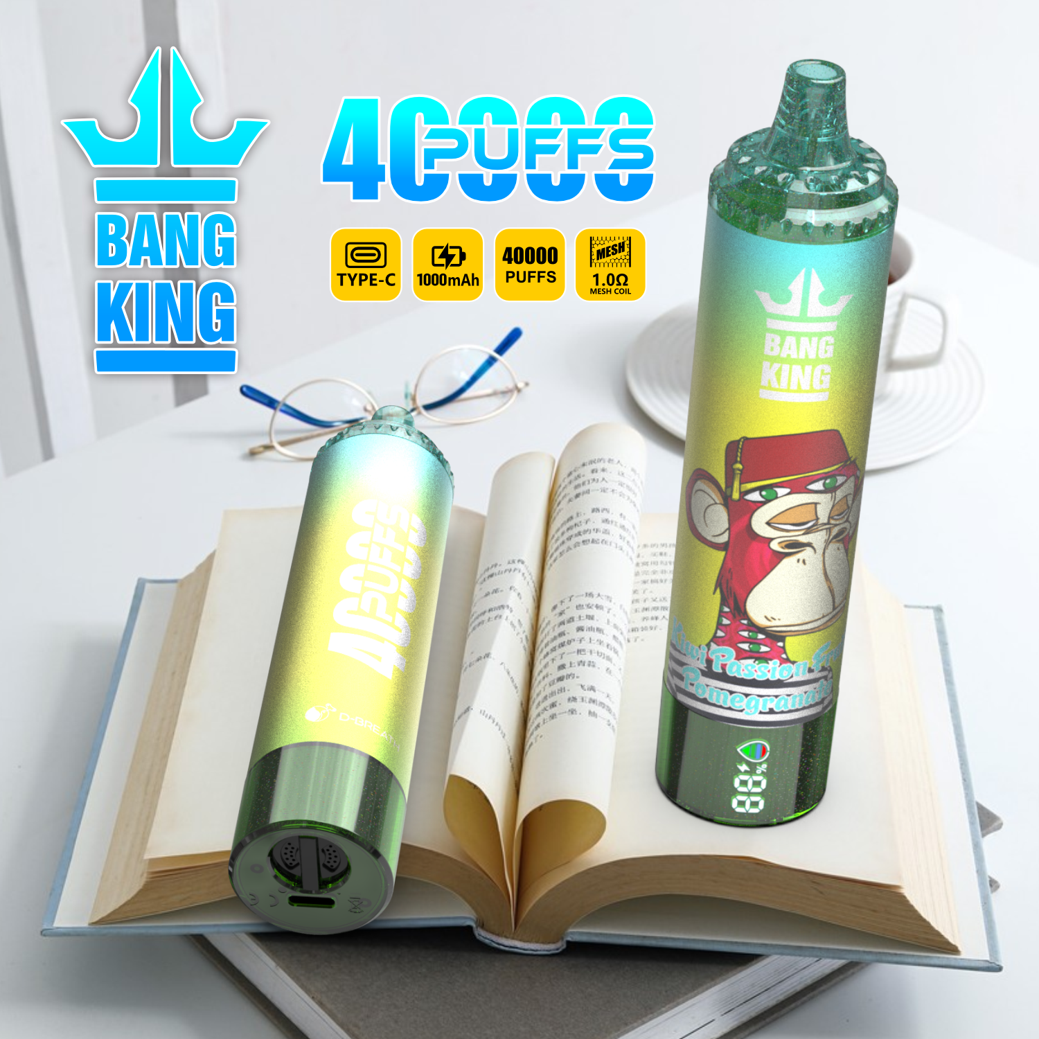 High Quality Bang 40000 DSK059 Wholesale Factory Supply TYPE C Nicotine 0% 2% 3% 5% Percent - Image 8